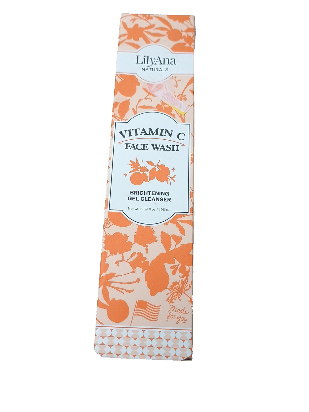 Lilyana Naturals Vitamin C Face Wash Brightening Gel Cleanser 6.59 fl oz NIB